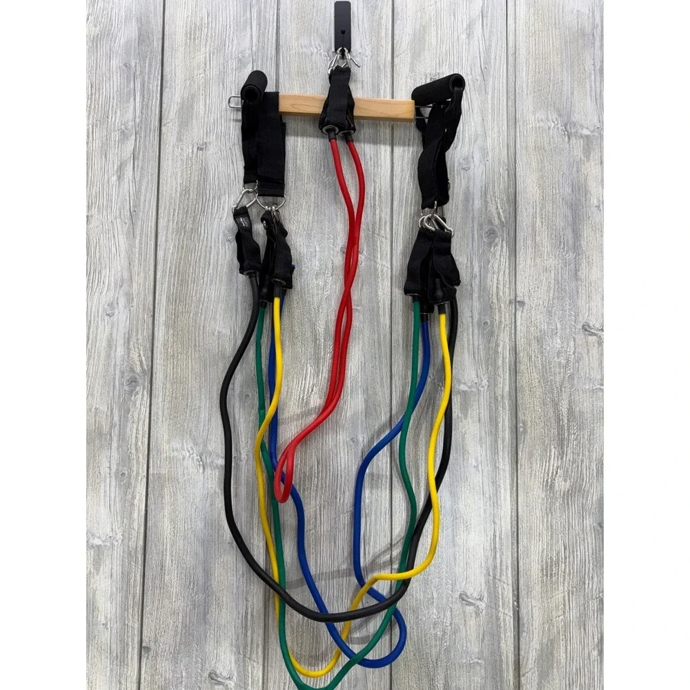 Renoj Resistance Bands Set 5 Stackable Exercise Tubes with Handles up to 30 LBS